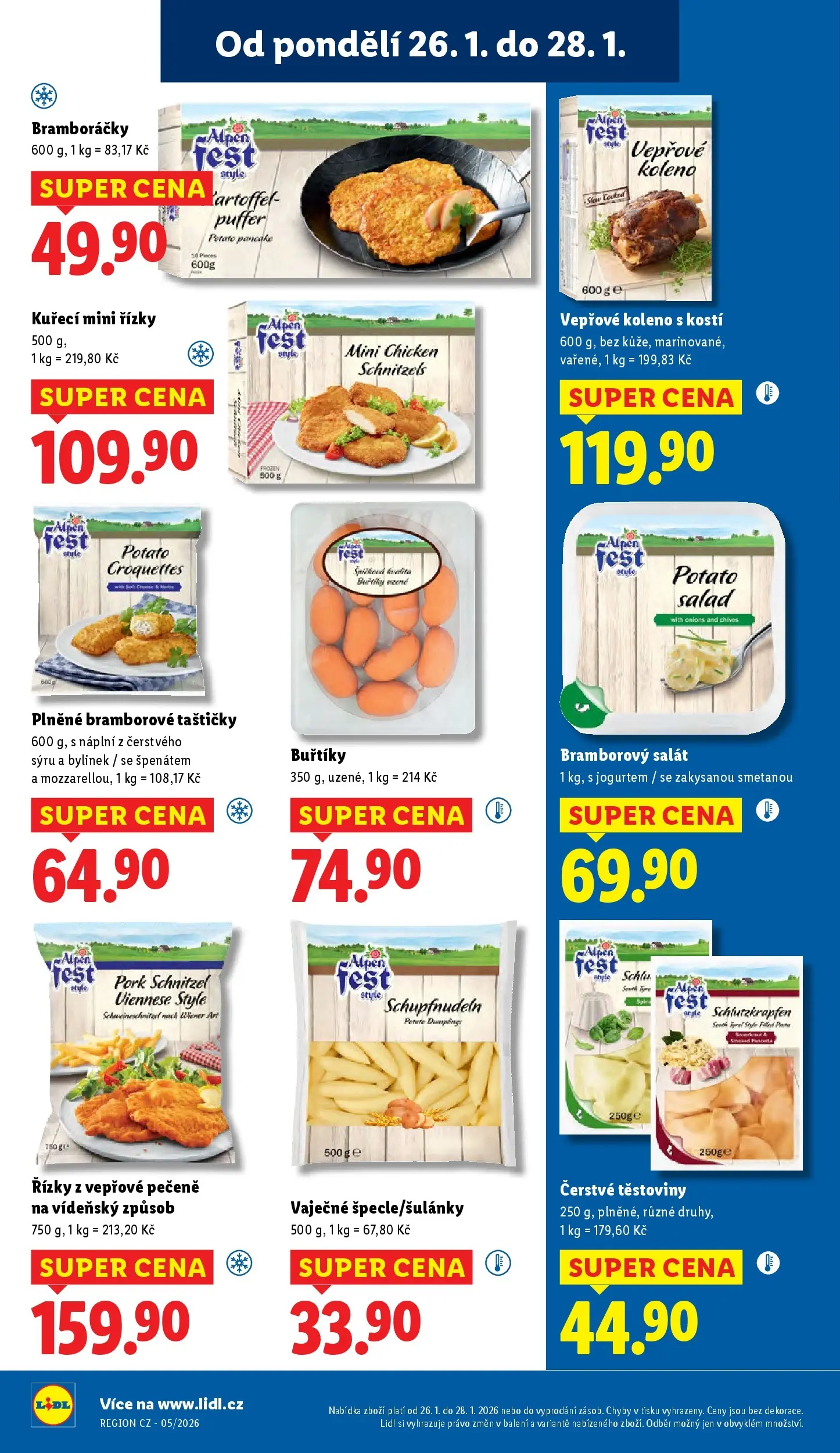 Lidl leták od 25.01.2026 - Nový akční leták | Strana: 16 | Produkty: Bramborový salát, Čerstvé těstoviny, Těstoviny, Salát