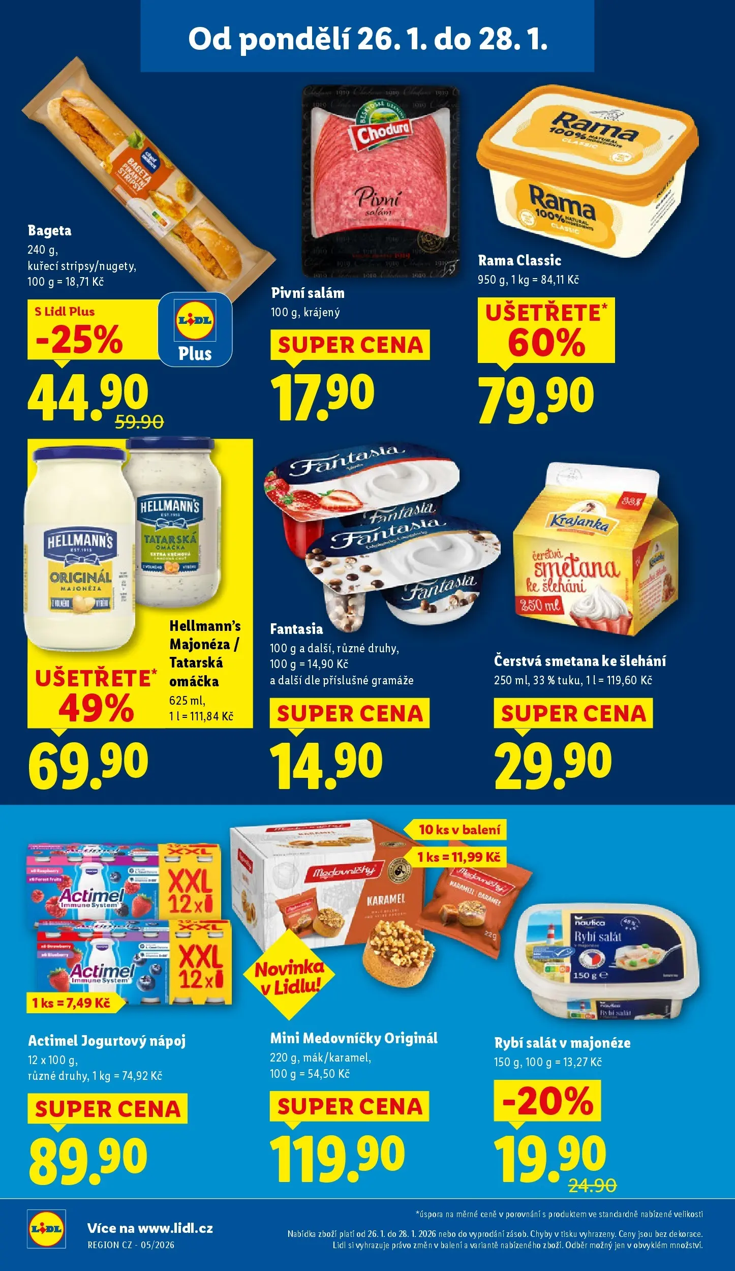 Lidl leták od 25.01.2026 - Nový akční leták | Strana: 20 | Produkty: Tatarská omáčka Hellmann's, Smetana, Rybí salát, Jogurtový nápoj