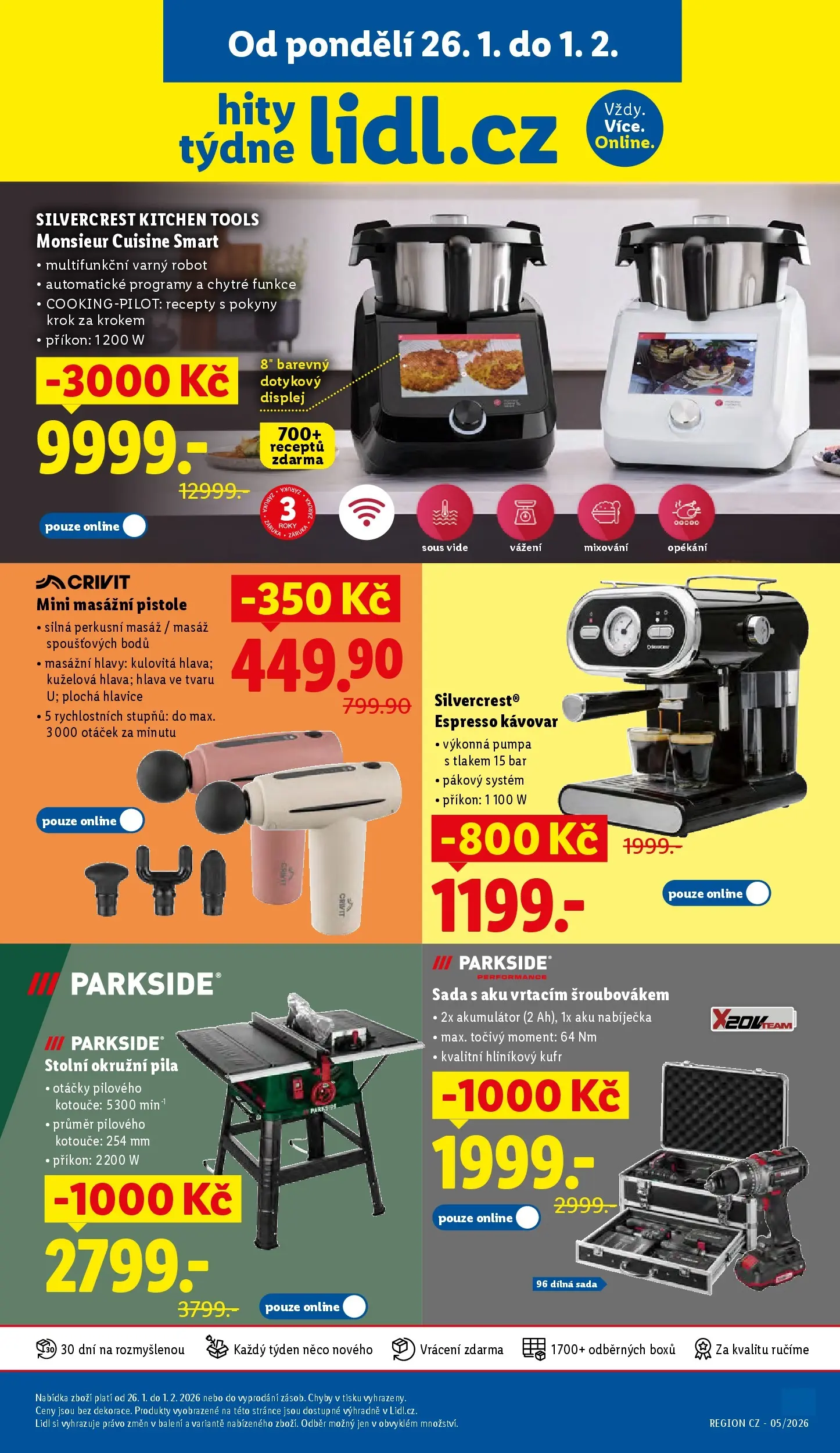Lidl leták od 25.01.2026 - Nový akční leták | Strana: 29 | Produkty: Okružní pila, Kufr, Kávovar, Robot