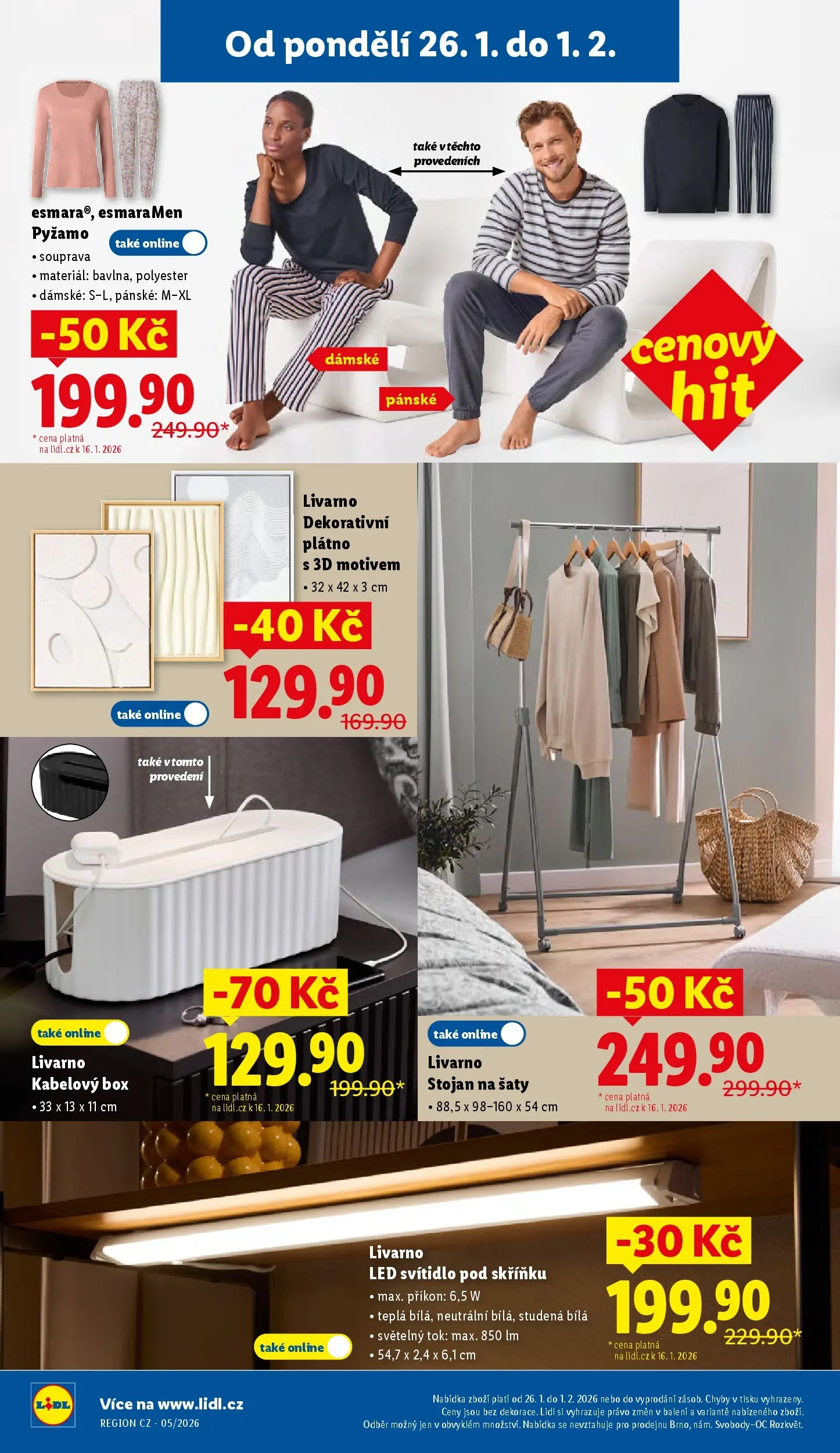 Lidl leták od 25.01.2026 - Nový akční leták | Strana: 34 | Produkty: Šaty, Box, Pyžamo, LED
