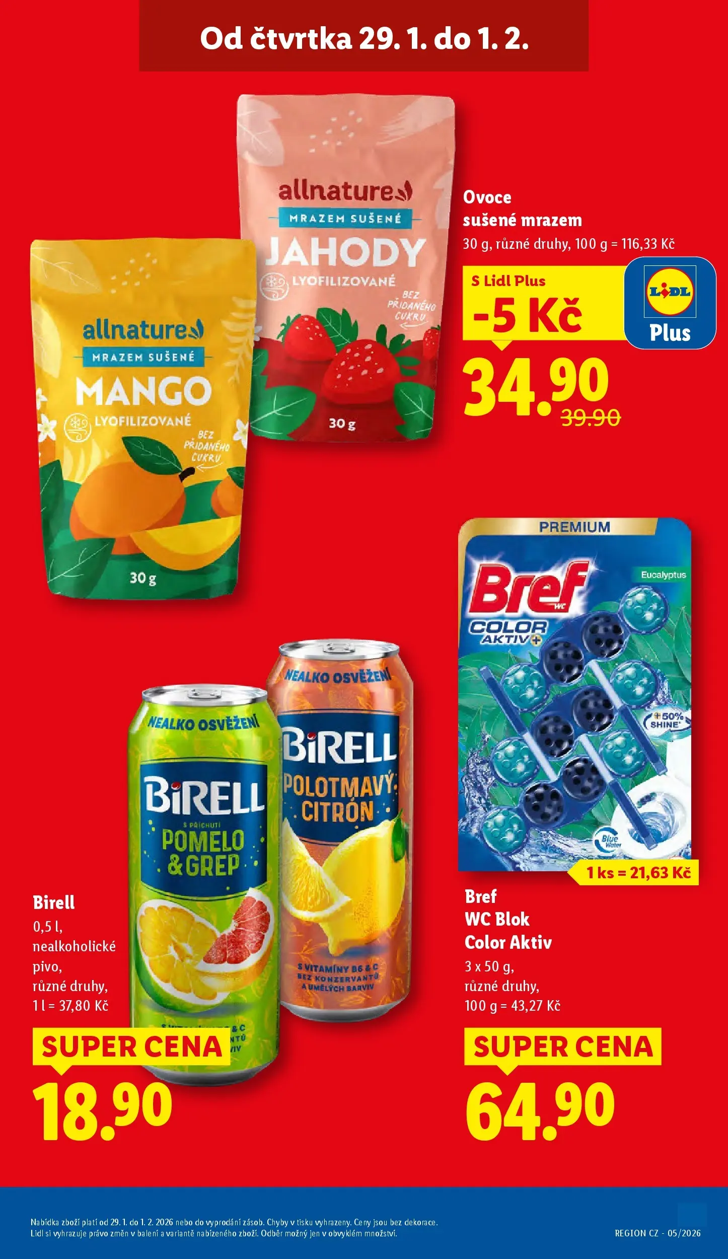 Lidl leták od 28.01.2026 - Nový akční leták | Strana: 3 | Produkty: Birell polotmavý, Jahody, Vitamíny, Blok