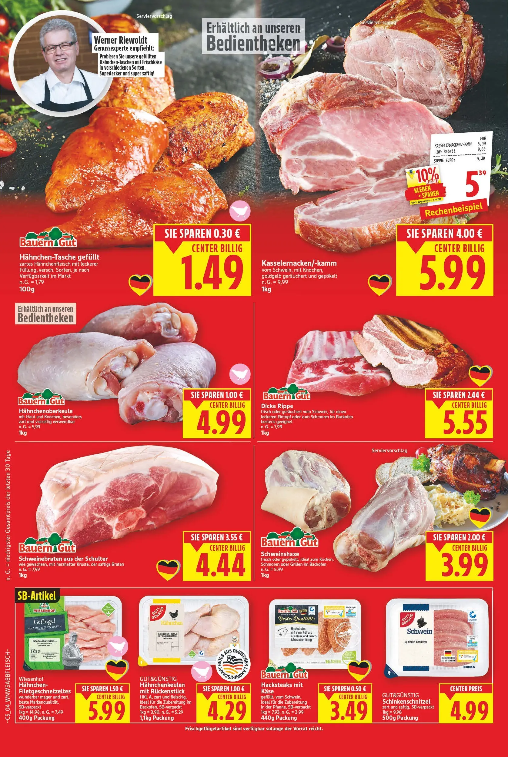 E center - Wochenangebote (ab 10.05.2026) zum Blättern | Seite: 4 | Produkte: Käse, Schnitzel, Backofen, Frischkase