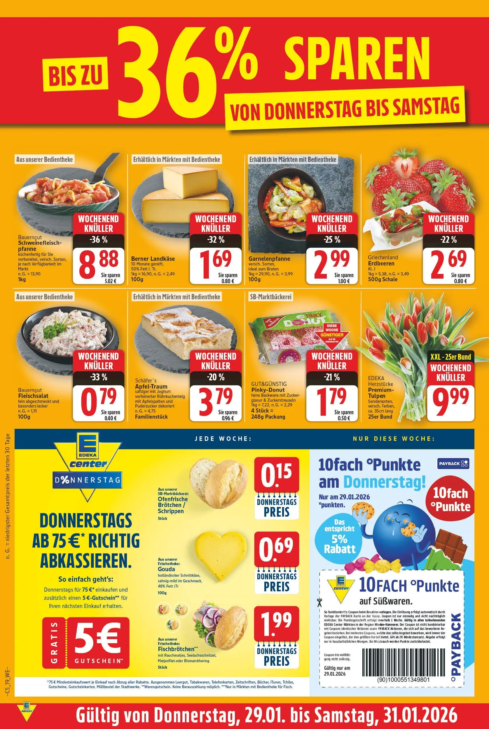 E center - Wochenangebote (ab 10.05.2026) zum Blättern | Seite: 23 | Produkte: Joghurt, Gouda, Ofenfrische, Erdbeeren