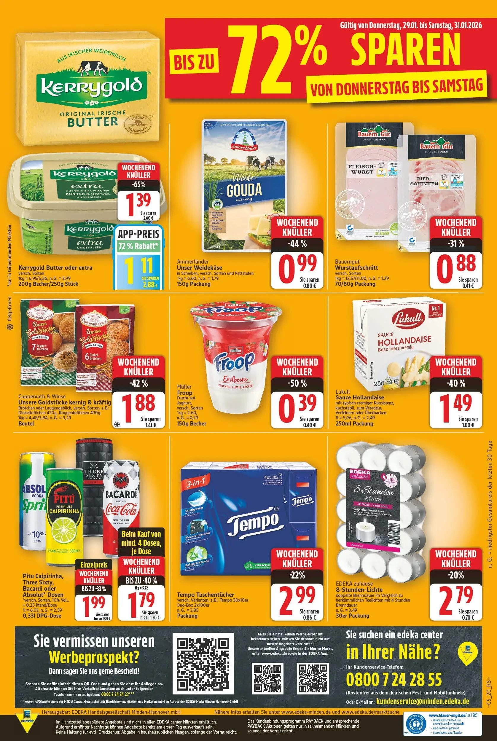 E center - Wochenangebote (ab 10.05.2026) zum Blättern | Seite: 24 | Produkte: Wurst, Bauerngut, Vodka, Kerrygold butter