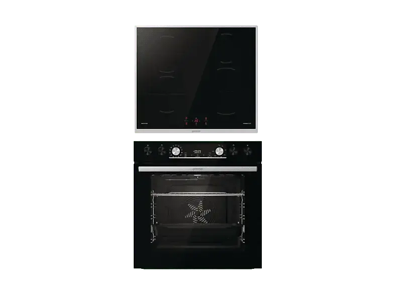 Gorenje black Set 5, Herdset inkl. Kochfeld (Induktionskochfeld, A, 77 l)