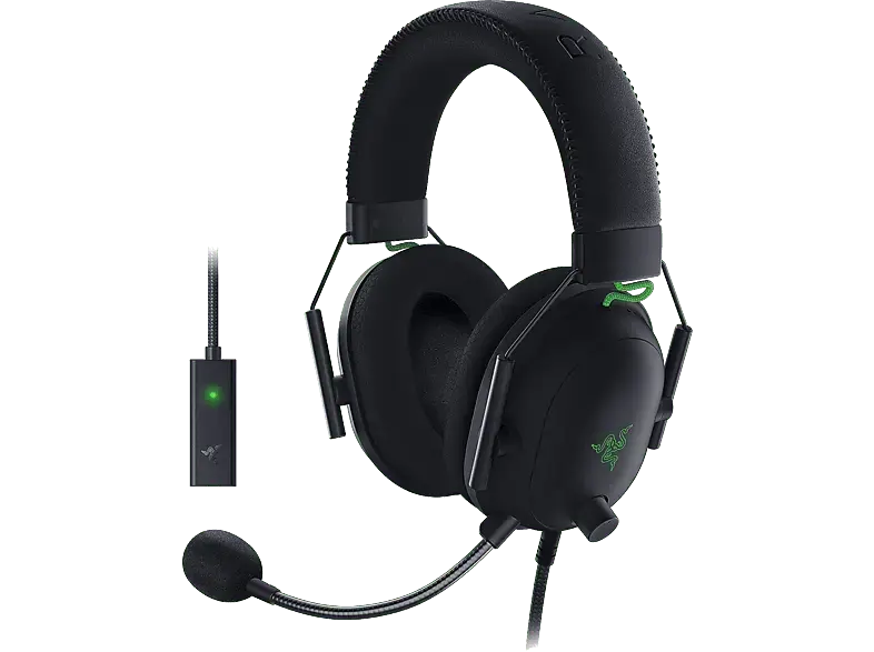 RAZER BlackShark V2 HyperSpeed Gaming Headset, Over-Ear, Bluetooth, Akku, USB-C, 100dB, 50mm Treiber, Schwarz