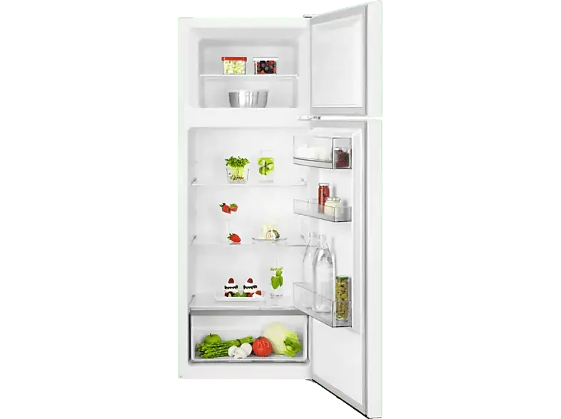 AEG RDB424E1AW K&uuml;hl- Gefrierkombination (E, 206 l, 1434 mm hoch, Standger&auml;t, Wei&szlig;)