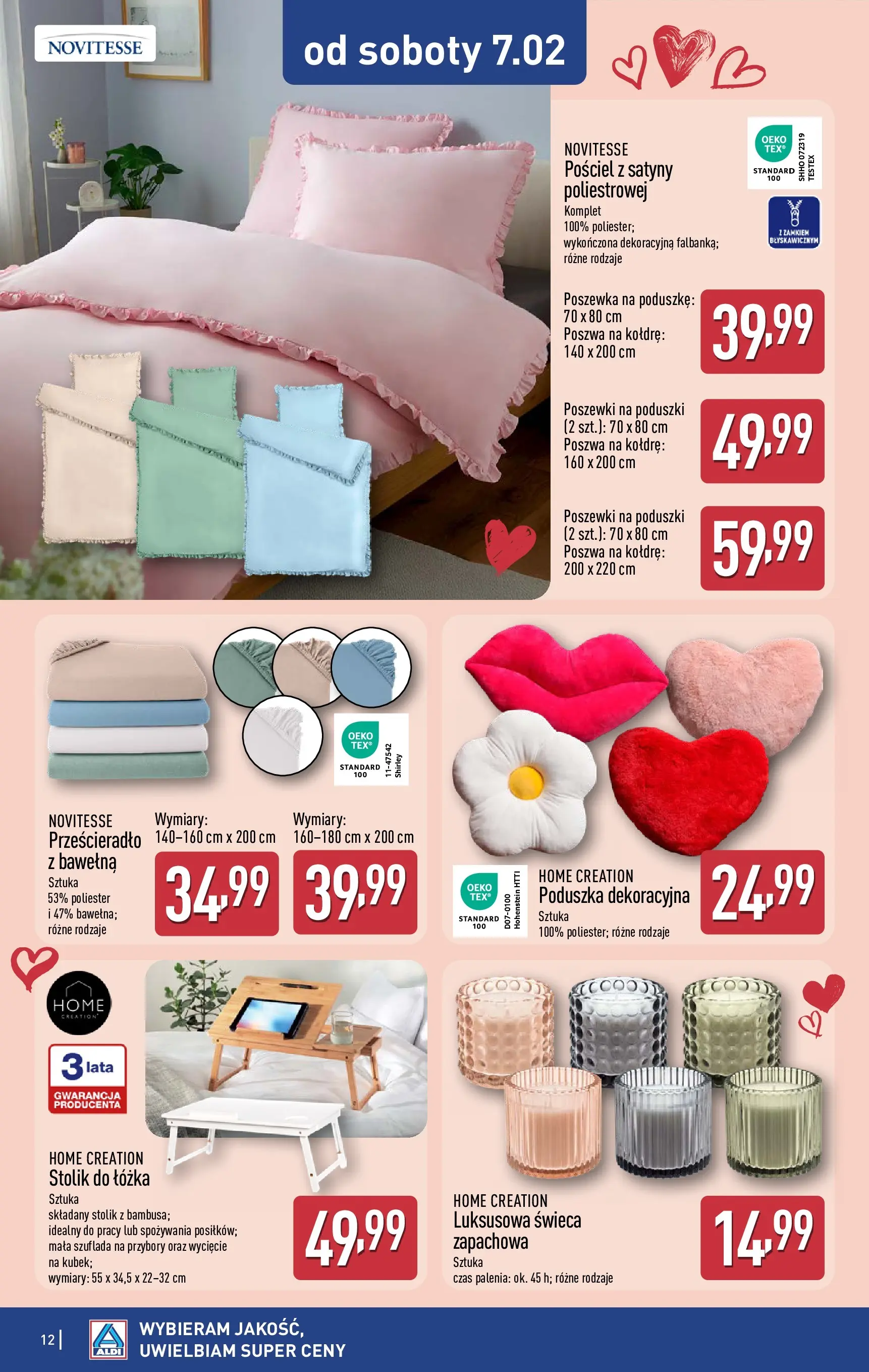 Aldi Gazetka - Hity od Środy i od Soboty od 04.02.2026 - Ulotka PDF, promocje | Strona: 12 | Produkty: Pościel, Poduszka