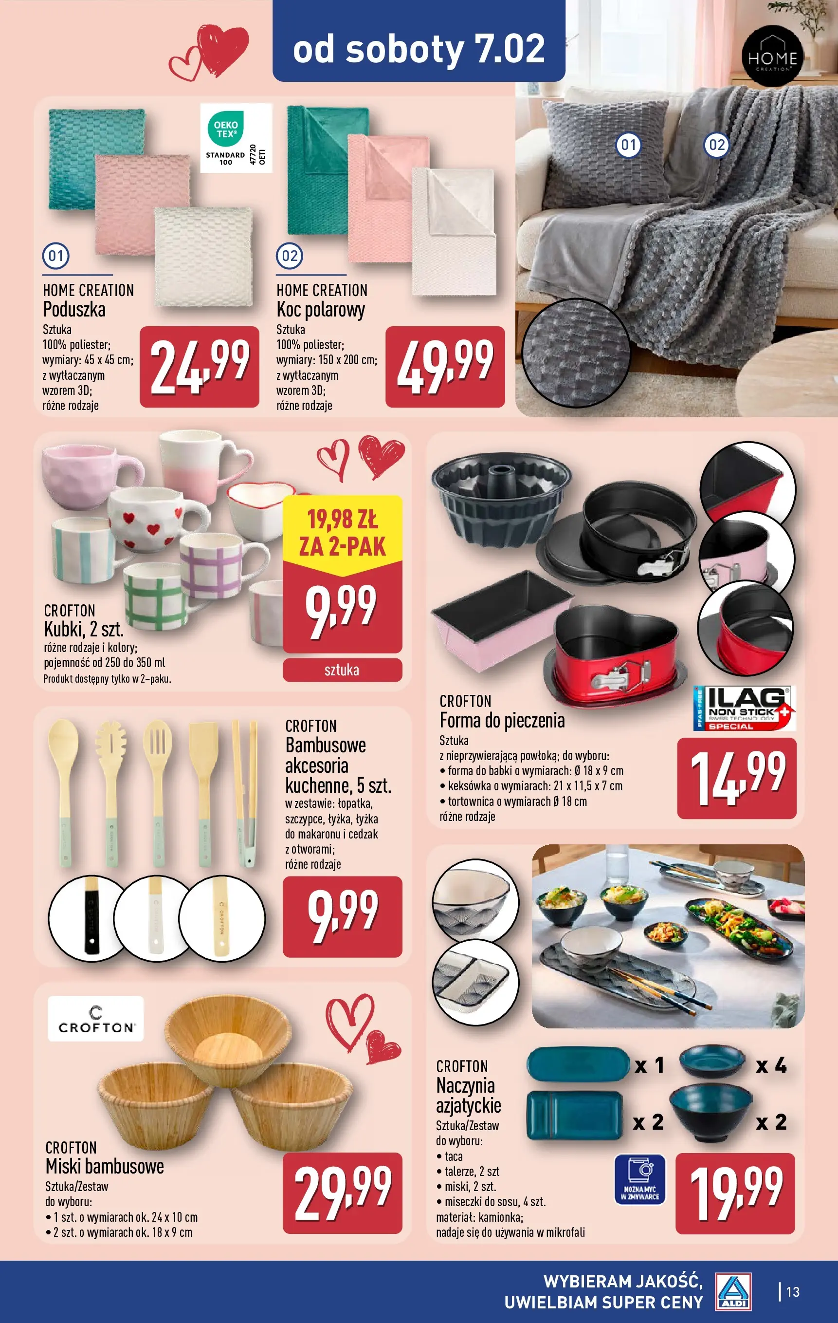 Aldi Gazetka - Hity od Środy i od Soboty od 04.02.2026 - Ulotka PDF, promocje | Strona: 13 | Produkty: Poduszka, Koc