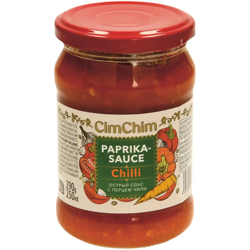 Paprika-Sauce mit Chilli, scharf, pasteurisiert