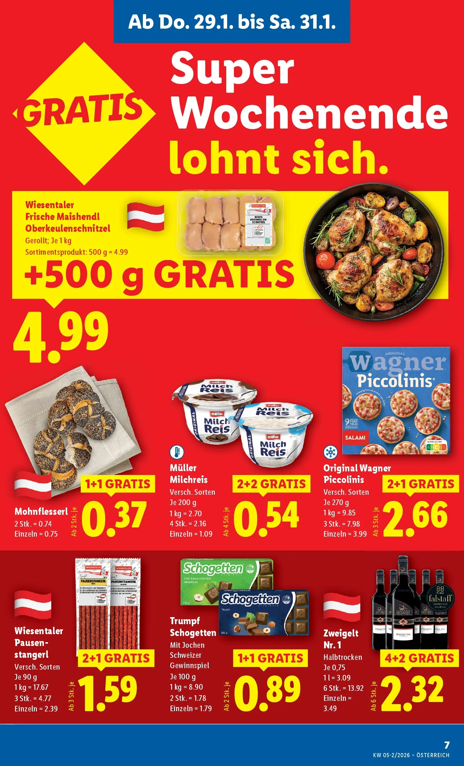 Lidl Flugblatt - Fohnsdorf, Neunkirchen, Graz ab 29.01.2026 - Angebote ab donnerstag | Seite: 9 | Produkte: Milch, Salami, Reis