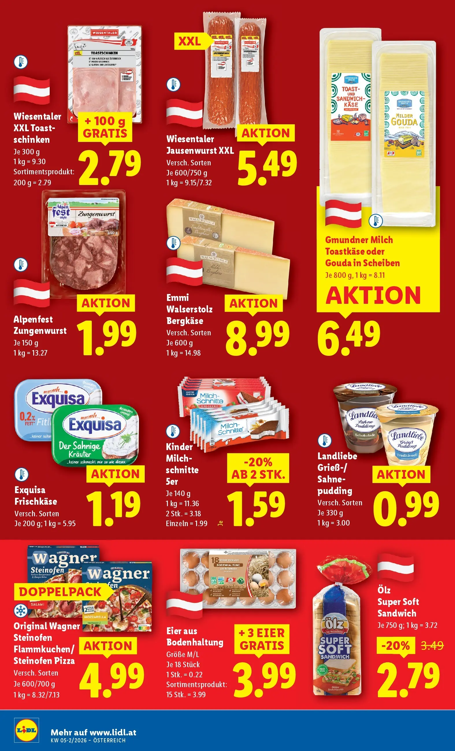 Lidl Flugblatt - Fohnsdorf, Neunkirchen, Graz ab 29.01.2026 - Angebote ab donnerstag | Seite: 10 | Produkte: Milch, Käse, Eier, Schokolade