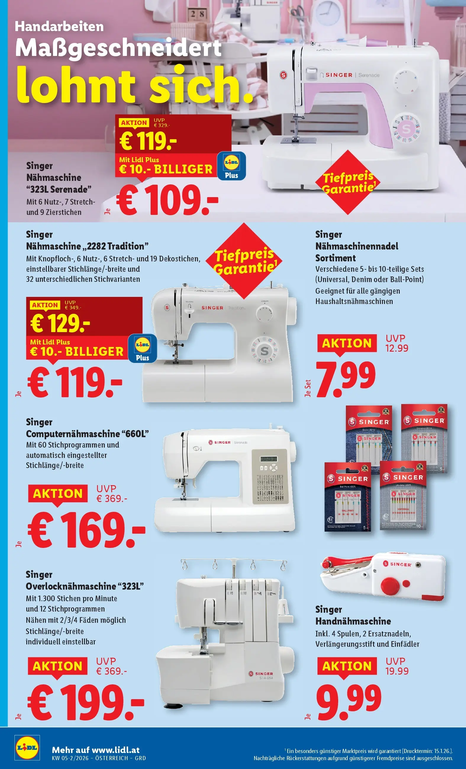 Lidl Flugblatt - Wien, Langenzersdorf, Zwettl ab 29.01.2026 - Angebote ab donnerstag | Seite: 24 | Produkte: Nähmaschine