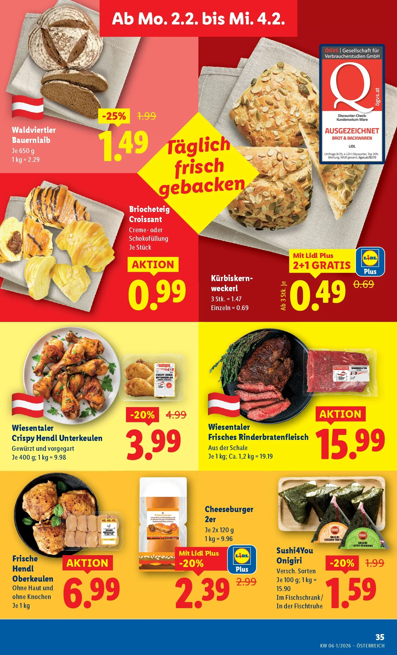Lidl Flugblatt - Fohnsdorf, Neunkirchen, Graz ab 29.01.2026 - Angebote ab donnerstag | Seite: 39 | Produkte: Creme, Brot