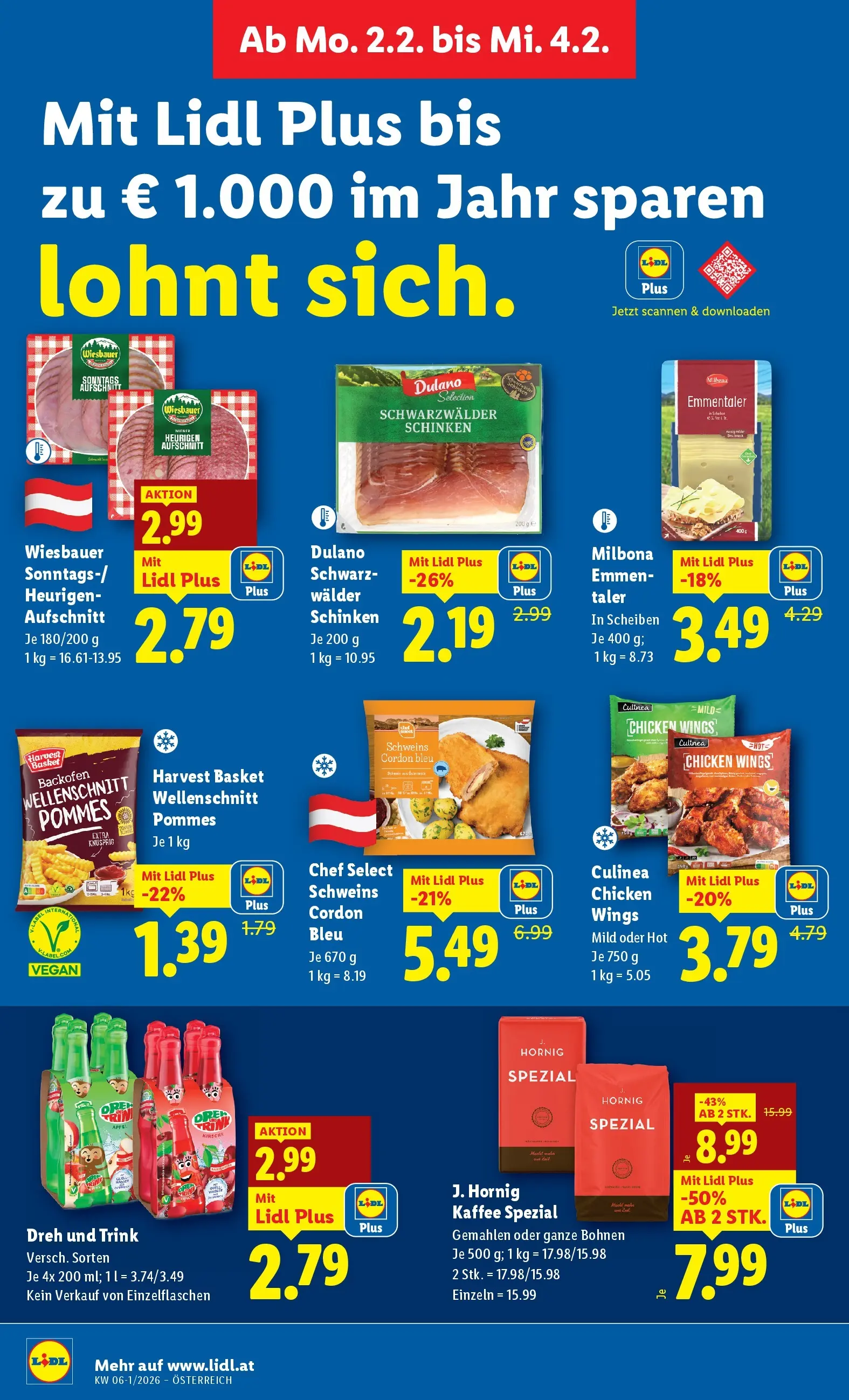 Lidl Flugblatt - Fohnsdorf, Neunkirchen, Graz ab 29.01.2026 - Angebote ab donnerstag | Seite: 40 | Produkte: Kaffee, Schinken
