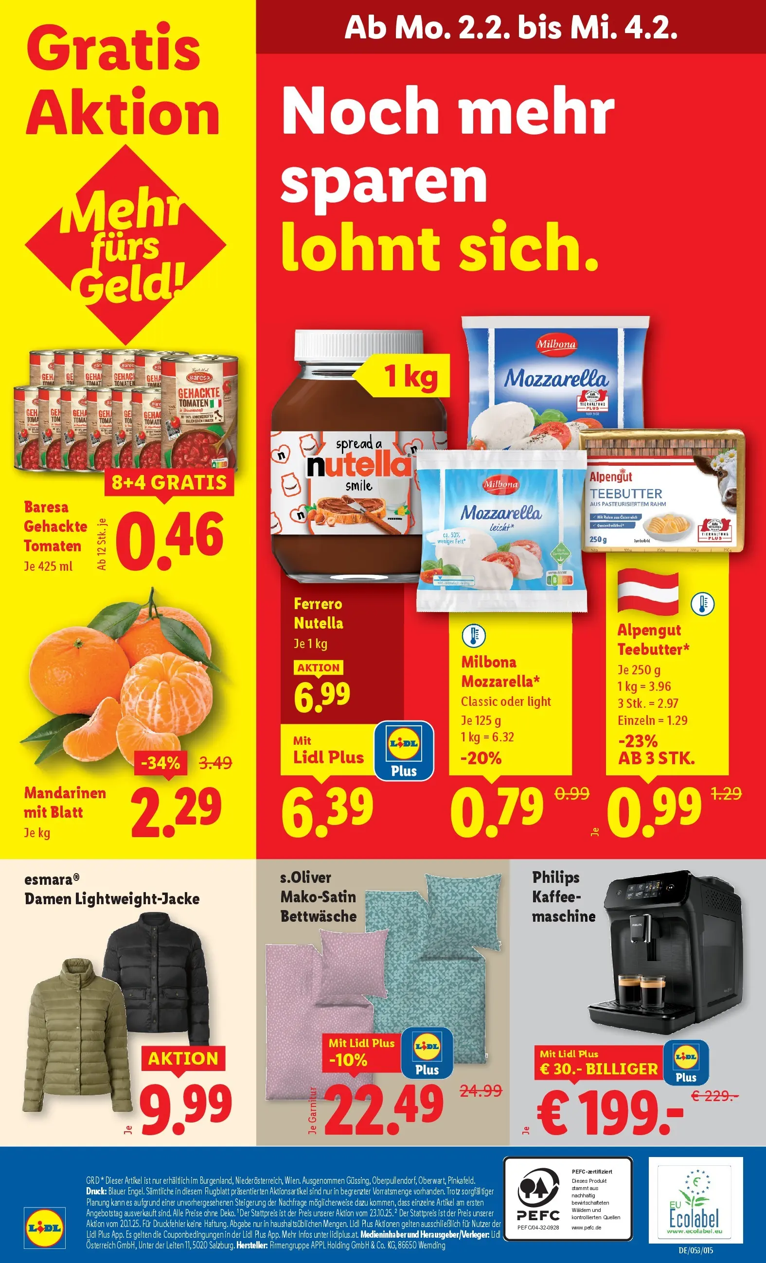 Lidl Flugblatt - Wien, Langenzersdorf, Zwettl ab 29.01.2026 - Angebote ab donnerstag | Seite: 44 | Produkte: Mandarinen, Kaffee, Tomaten