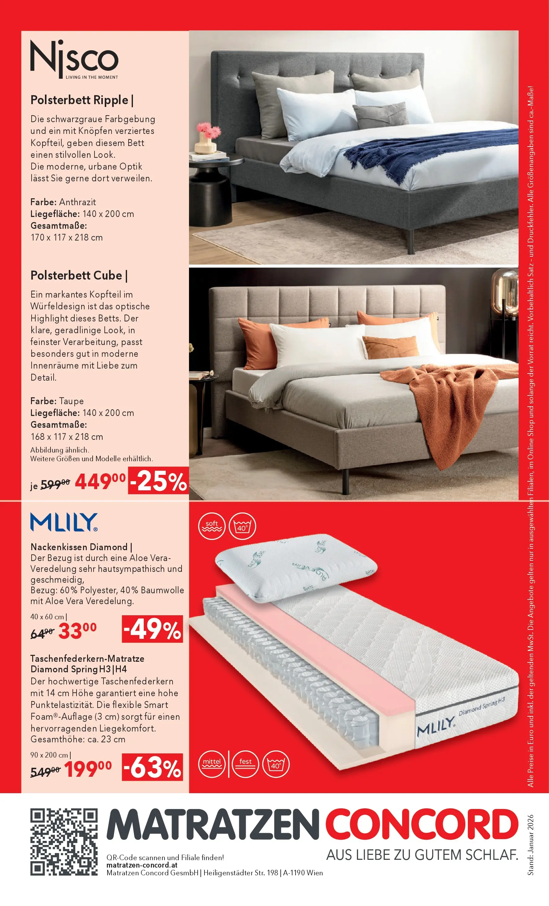 Matratzen Concord Sankt Johann in Tirol von 27.01.2026 - Aktuelle Angebote | Seite: 8 | Produkte: Bett