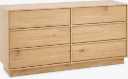 JYSK Скрин 3+3 чекмеджета TRANUM цвят топъл дъб