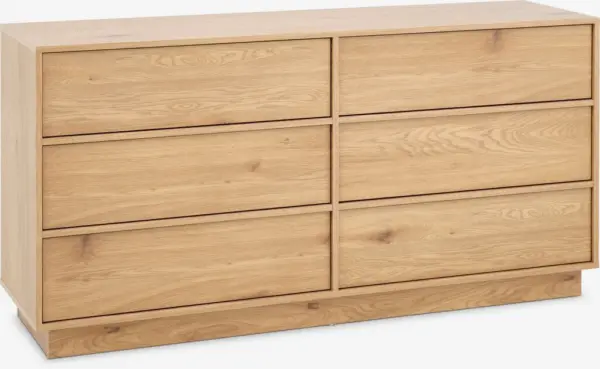 JYSK Скрин 3+3 чекмеджета TRANUM цвят топъл дъб