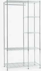 JYSK Портманто VINDINGE 4 рафта хром