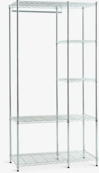 JYSK Портманто VINDINGE 4 рафта хром