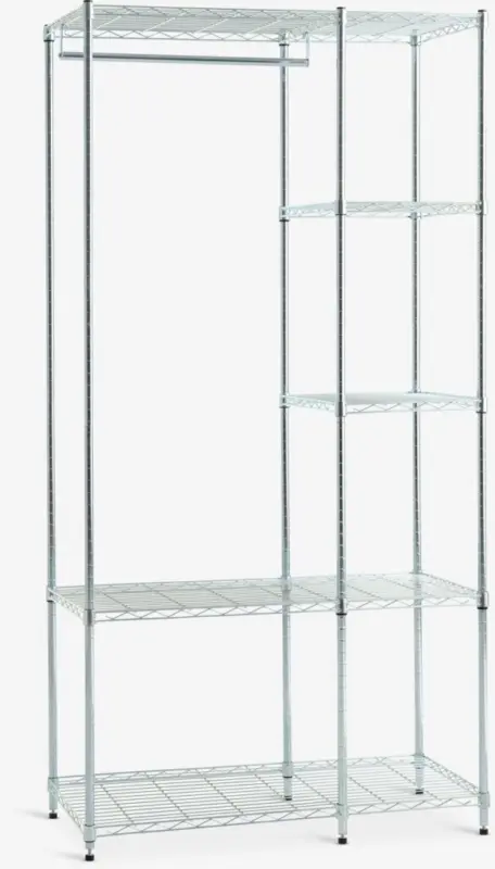 JYSK Портманто VINDINGE 4 рафта хром