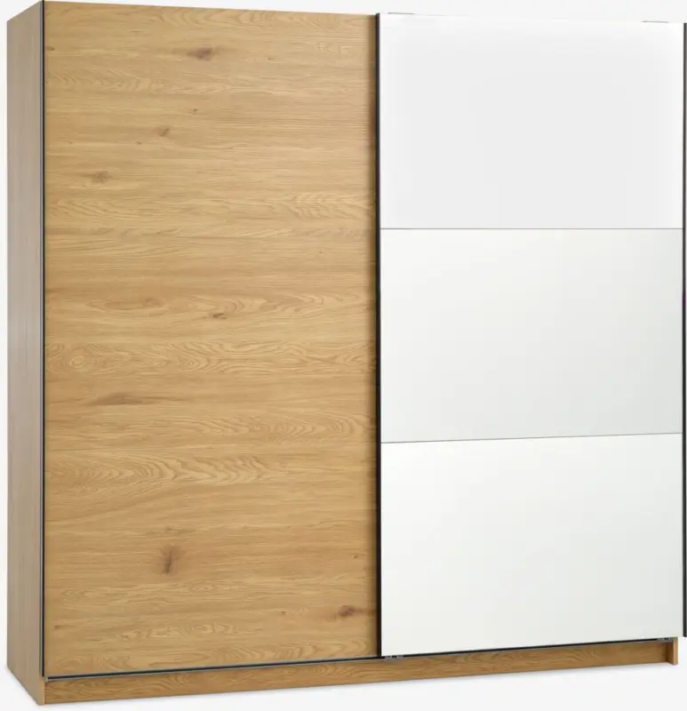 JYSK Гардероб RABERG 200x200 с огледало/ цвят топъл дъб