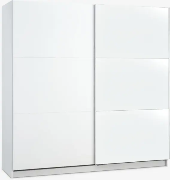 JYSK Гардероб RABERG 200x200 с огледало бял