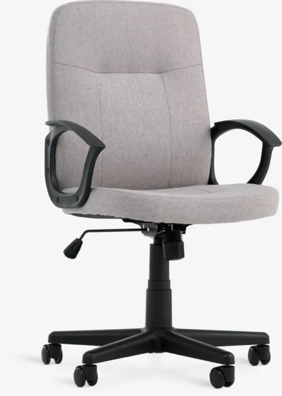 JYSK Офис стол NIMTOFTE сив текстил/черен