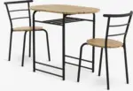 JYSK JYSK GADSTRUP Д92 маса + 2 GADSTRUP стола черно/див натурален дъб - до 24-02-26
