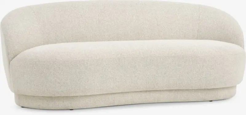 JYSK Диван ANDRUP 3-местен овал бежов текстил