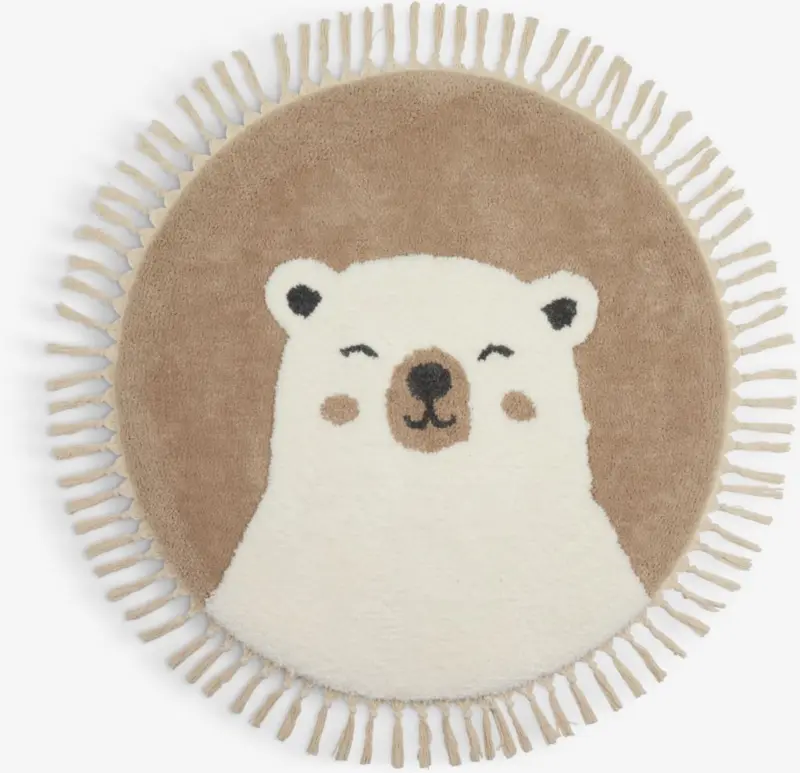 JYSK Килим TURT &Oslash;90 бежов/бял