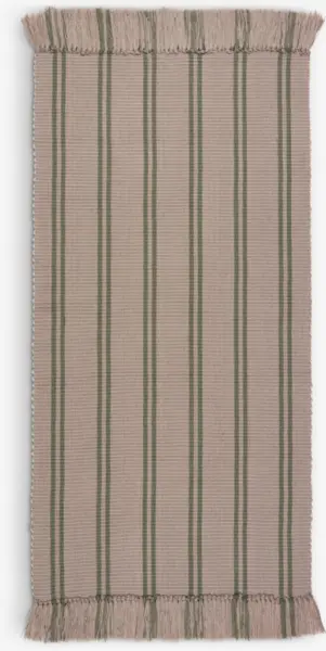 JYSK Килим HEISTARR 70x140 цвят пясък/тъмнозелен