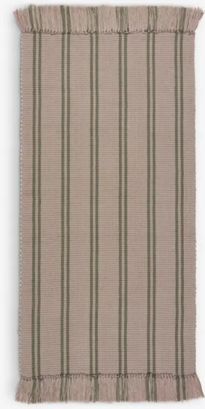 JYSK Килим HEISTARR 70x140 цвят пясък/тъмнозелен