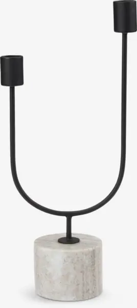 JYSK Свещник KURT Ш15xД7xВ33 см черен