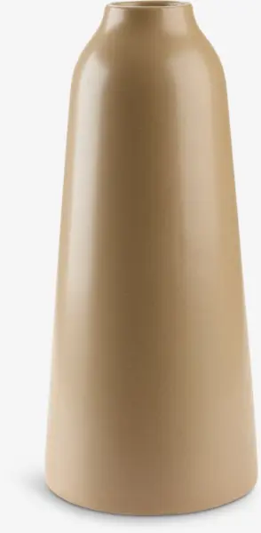 JYSK Ваза DITLIV &Oslash;20xВ45 см цвят пясък
