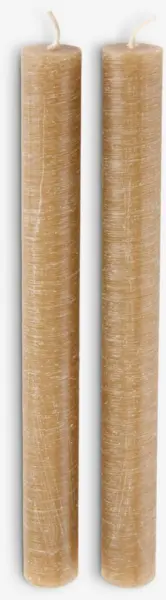 JYSK Дълга свещ BERTEL В22см цвят бадем 2бр./п-т