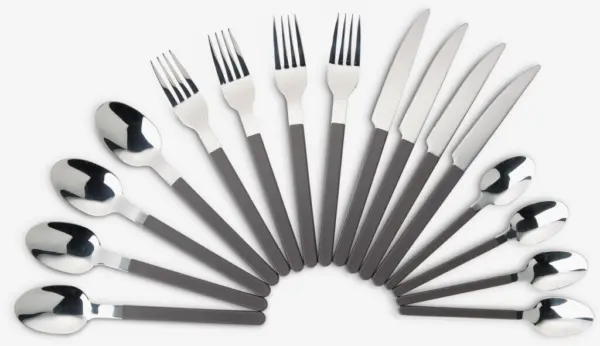 JYSK Комплект прибори за маса OVE кафяви 16 бр./к-т