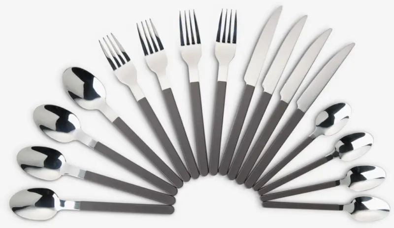 JYSK Комплект прибори за маса OVE кафяви 16 бр./к-т