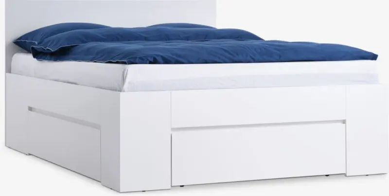 JYSK Рамка за легло LIMFJORDEN 160x200 3 чекмеджета бяла