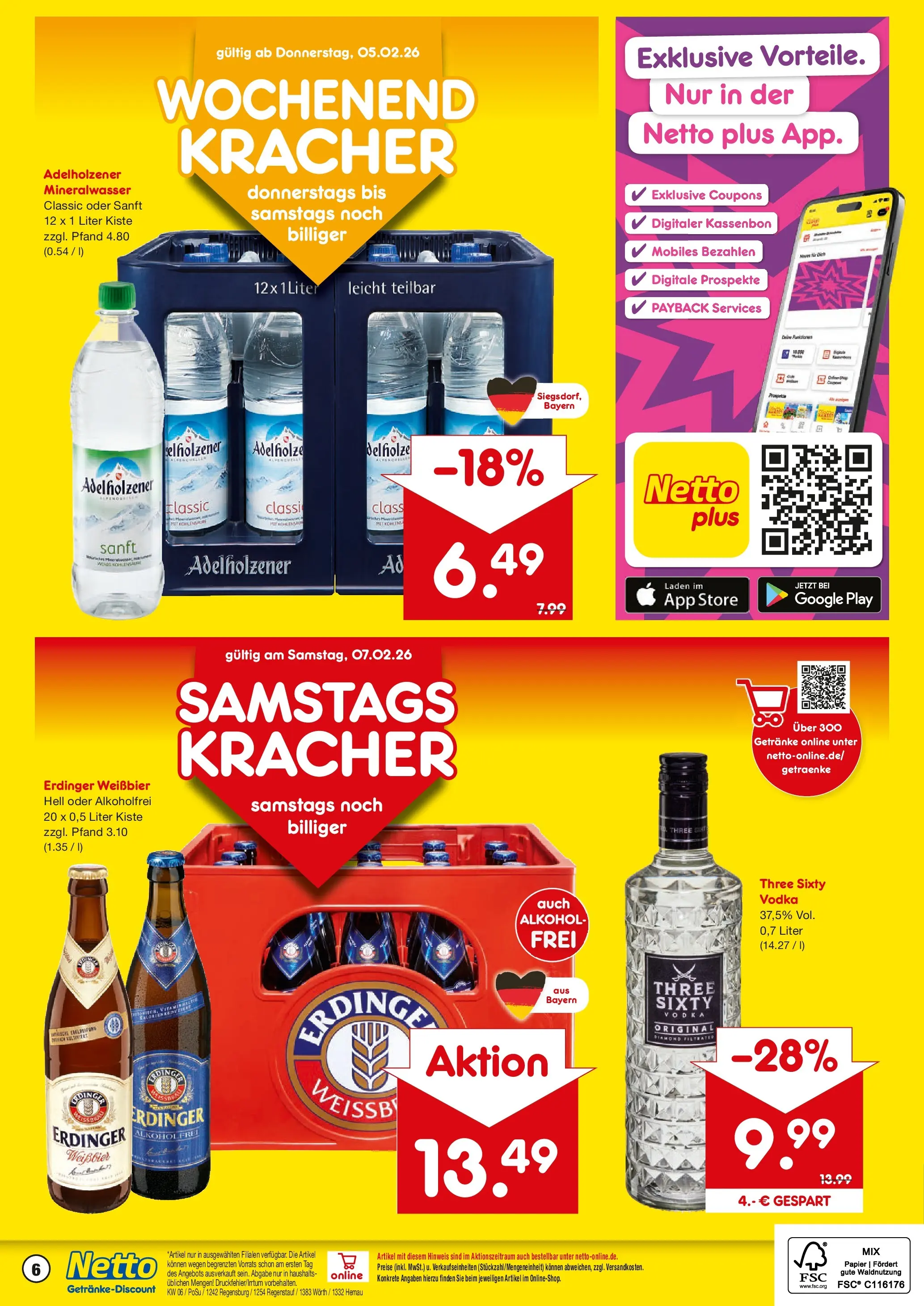Netto Marken-Discount prospekt Regenstauf	 (ab 02.02.2026) » Angebote | Seite: 6 | Produkte: Spiel, Pepsi, Reibekase, Chips