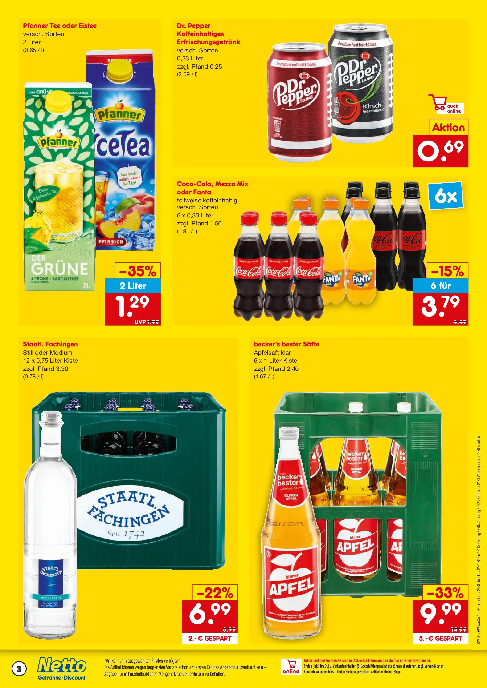 Netto Marken-Discount prospekt Lippstadt	 (ab 01.02.2026) » Angebote | Seite: 3 | Produkte: Mezzo mix, Coca cola, Äpfel, Zitrone