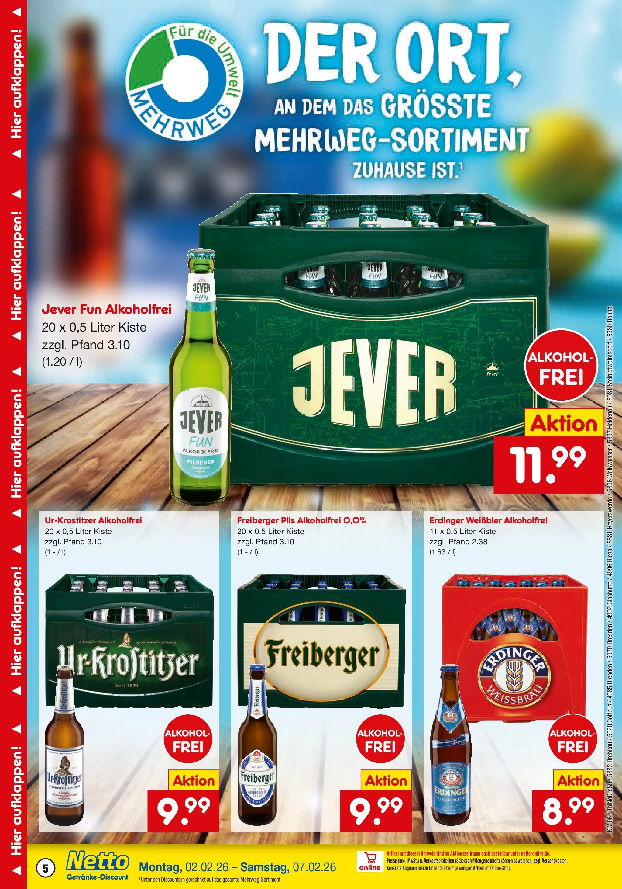 Netto Marken-Discount prospekt Dohna	 (ab 02.02.2026) » Angebote | Seite: 5 | Produkte: Milch, Knorr, Knoblauch, Himbeere