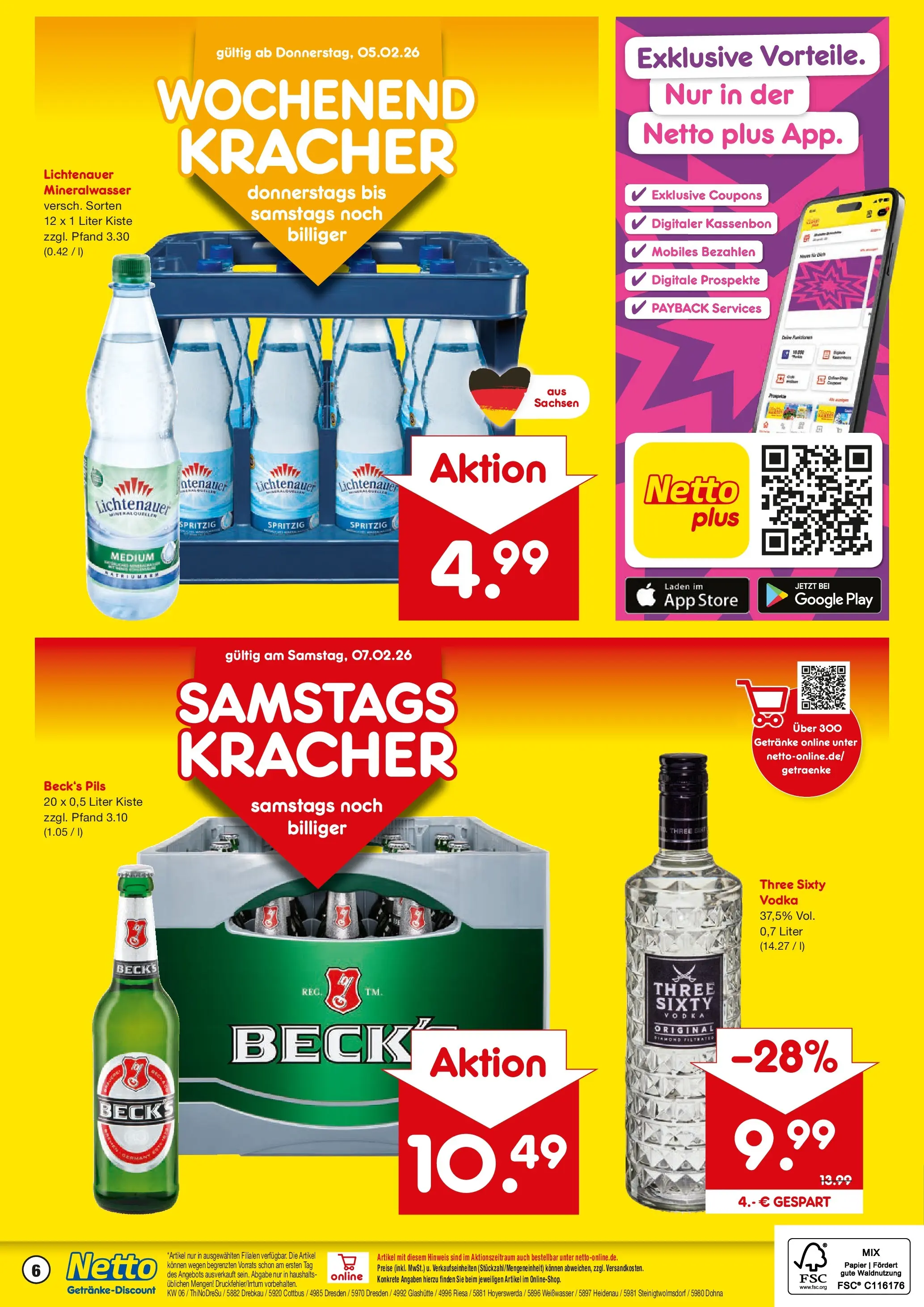 Netto Marken-Discount prospekt Dohna	 (ab 02.02.2026) » Angebote | Seite: 6 | Produkte: Spiel, Snickers, Heimkino, Pepsi