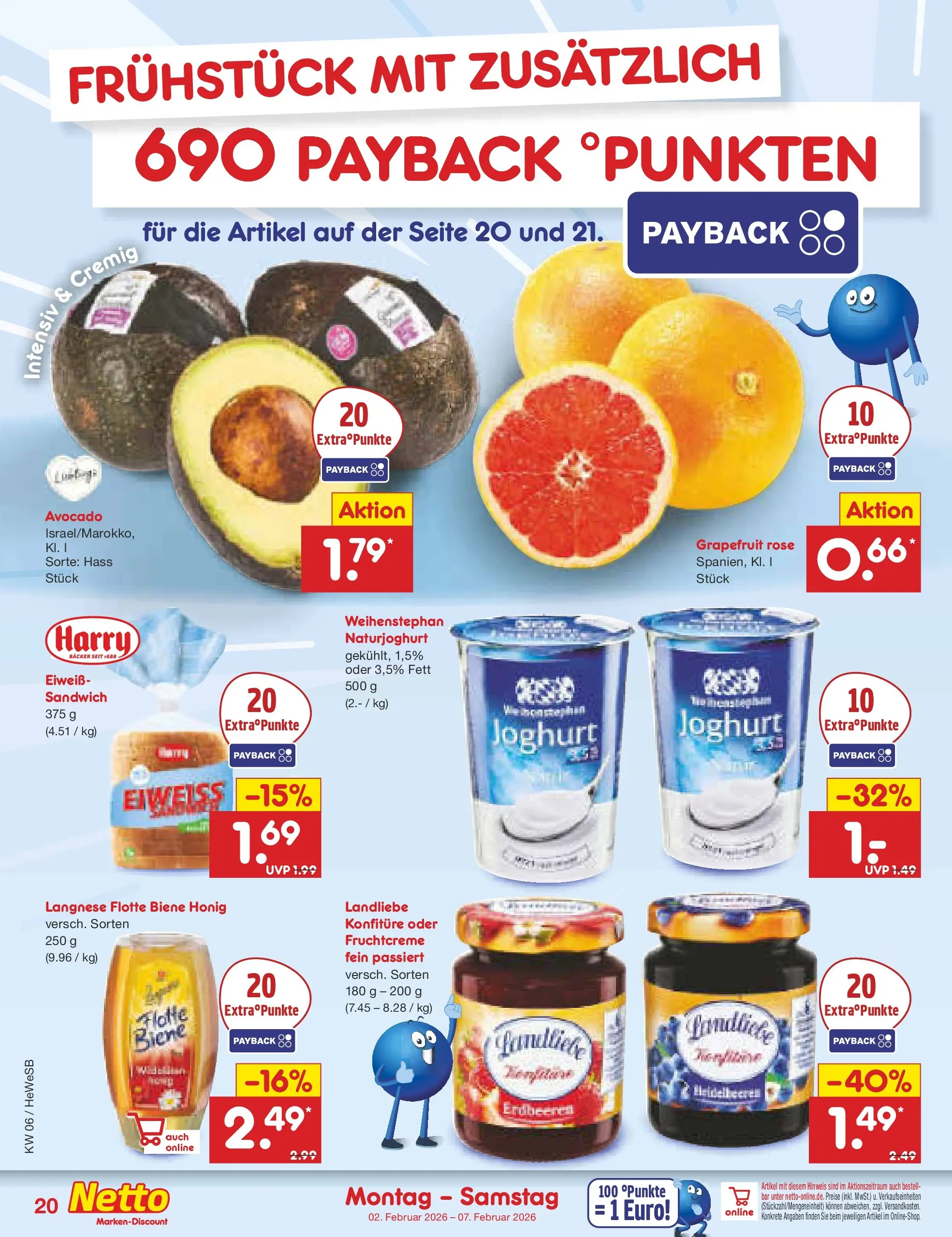 Netto Marken-Discount prospekt Hamburg	 (ab 02.02.2026) » Angebote | Seite: 24 | Produkte: Langnese, Joghurt, Avocado, Grapefruit