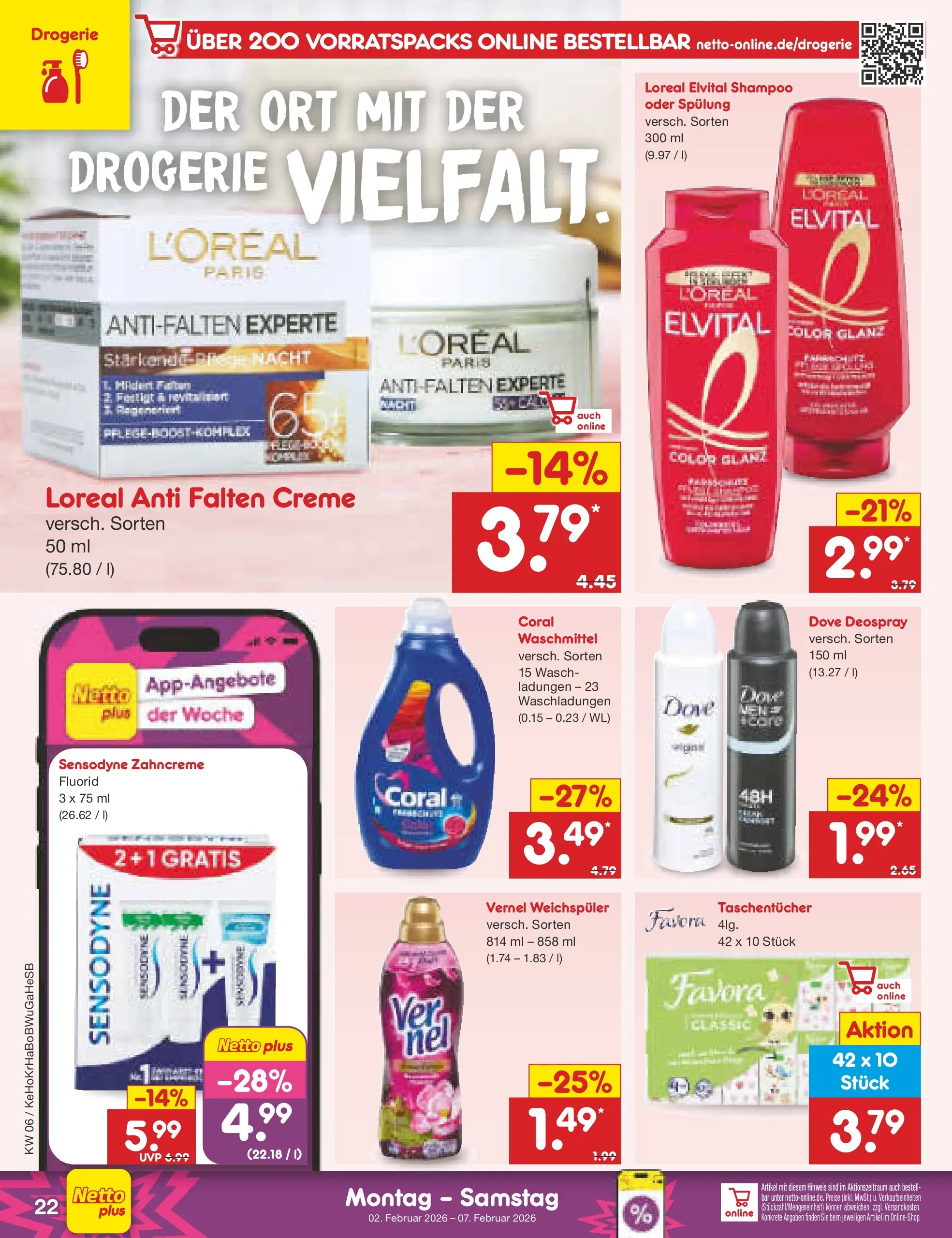 Netto Marken-Discount prospekt Stemwede-Dielingen	 (ab 01.02.2026) » Angebote | Seite: 28 | Produkte: Coral, Creme, Weichspüler, Vernel