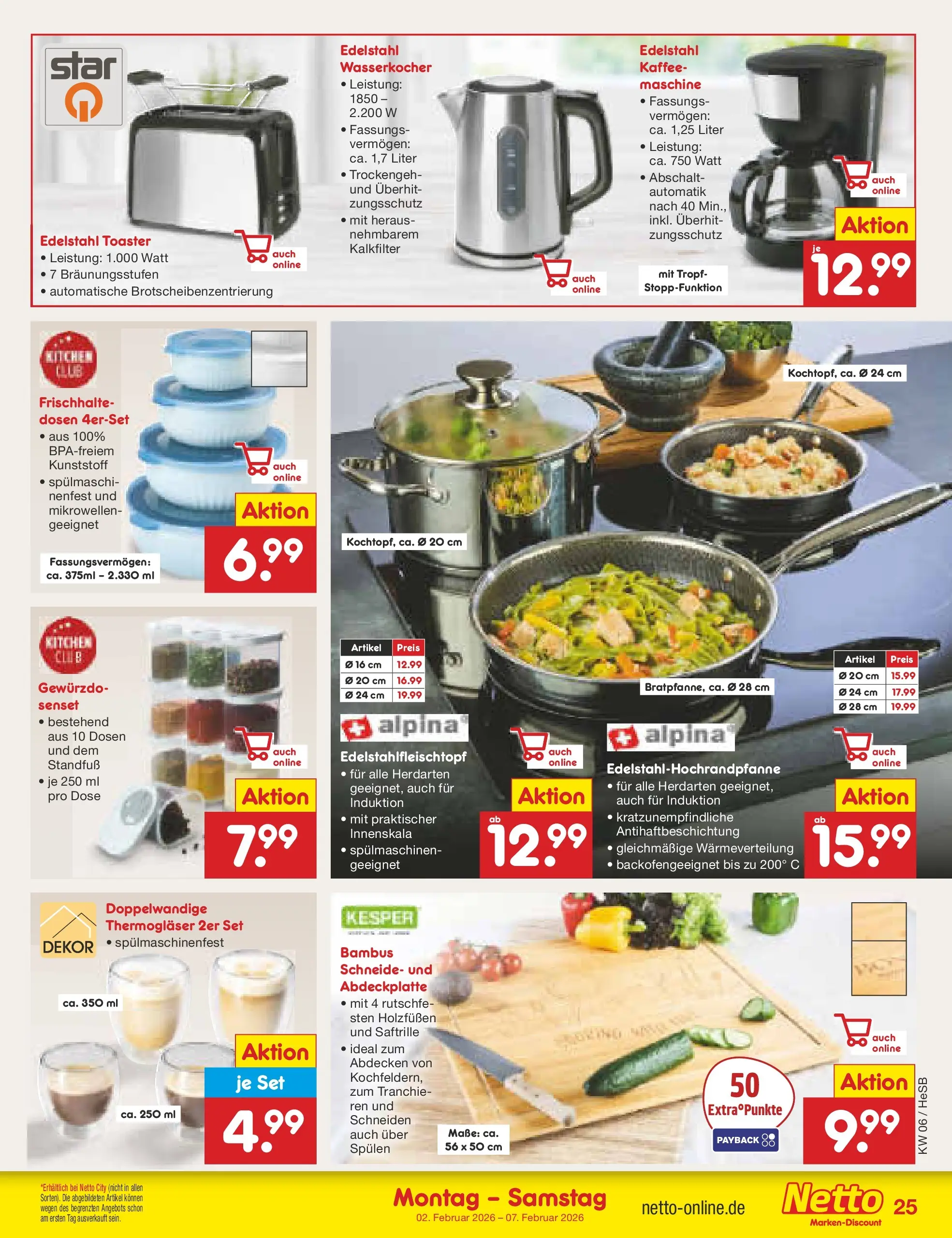 Netto Marken-Discount prospekt Hamburg	 (ab 02.02.2026) » Angebote | Seite: 29 | Produkte: Wasserkocher, Toaster, Kaffee