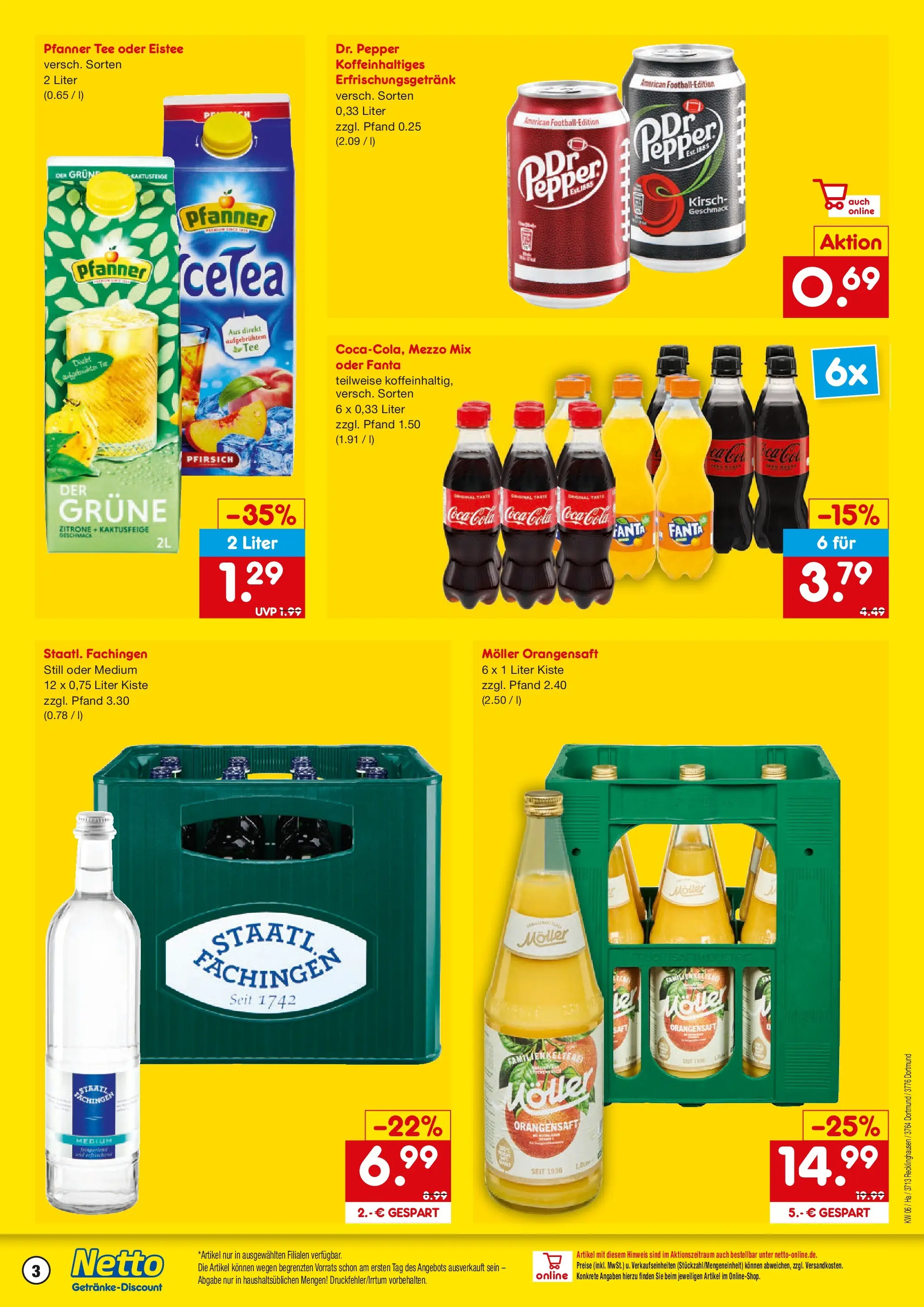 Netto Marken-Discount prospekt Dortmund	 (ab 02.02.2026) » Angebote | Seite: 3 | Produkte: Fanta, Orangensaft, Zitrone, Pfirsich