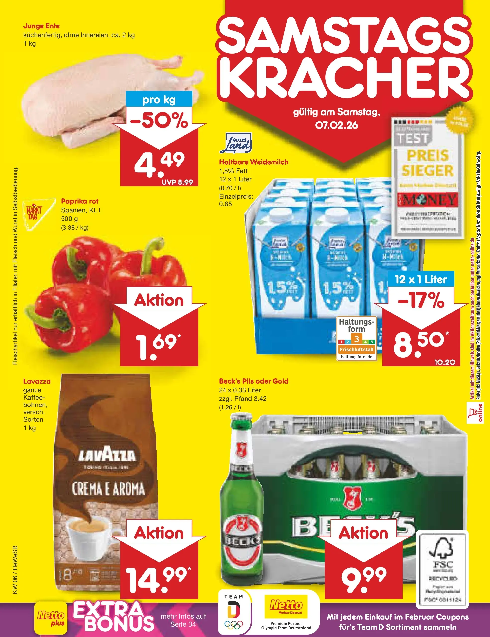 Netto Marken-Discount prospekt Hamburg	 (ab 02.02.2026) » Angebote | Seite: 42 | Produkte: Pils, Wurst, Fleisch, Ente