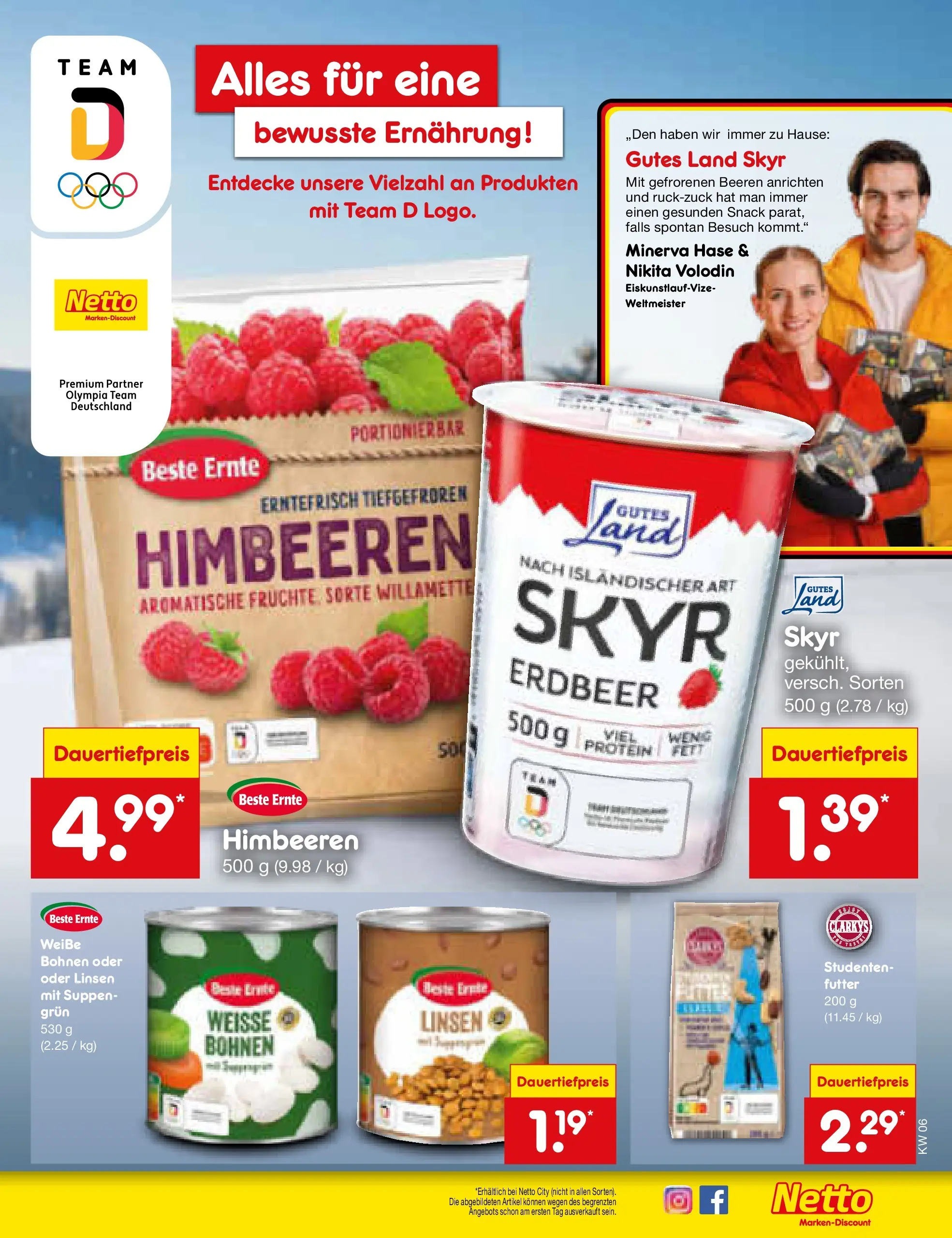 Netto Marken-Discount prospekt Thierhaupten	 (ab 01.02.2026) » Angebote | Seite: 47 | Produkte: Himbeeren, Skyr
